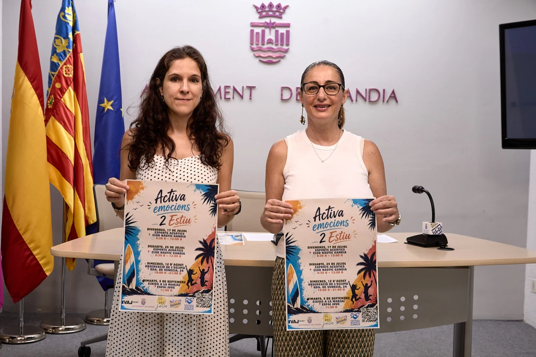 El 'Activaemocions' se renueva este verano en Gandia con actividades gratuitas para jóvenes