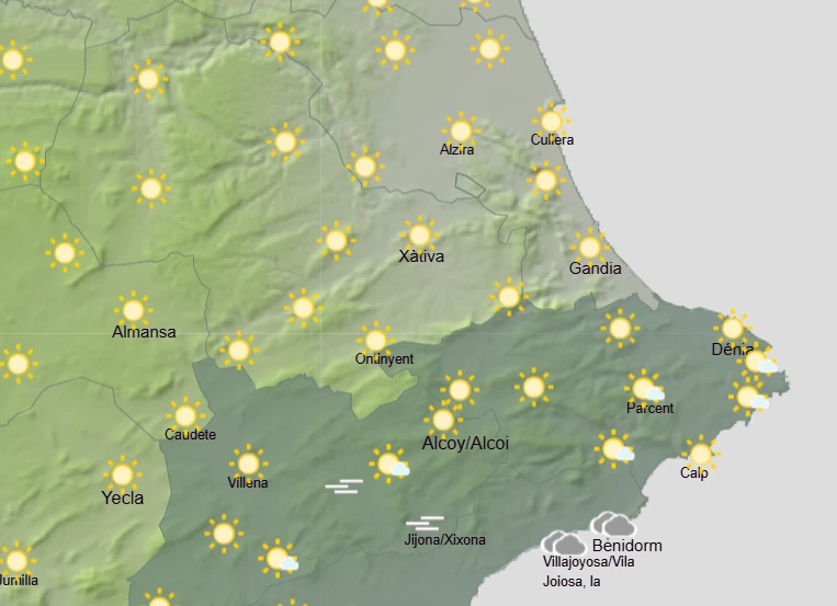 Vuelven a subir las temperaturas este lunes en la Safor