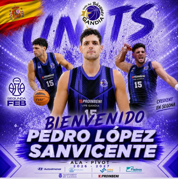 Pedro López-Sanvicente, nuevo jugador del Units Pel Bàsquet Gandia