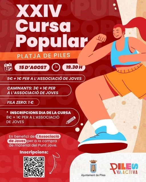 Piles abre las inscripciones para la XXIV Cursa Popular Platja de Piles