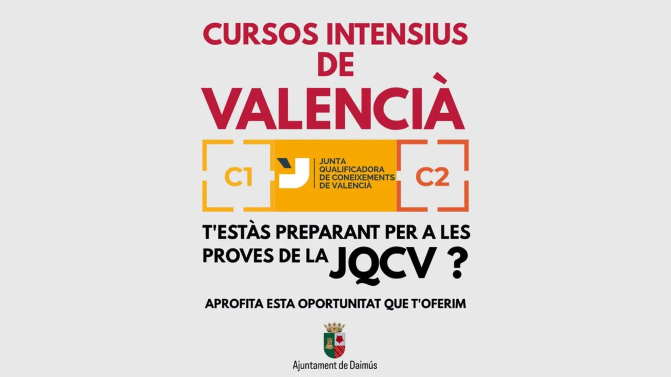 Daimús ofrece cursos intensivos de valenciano