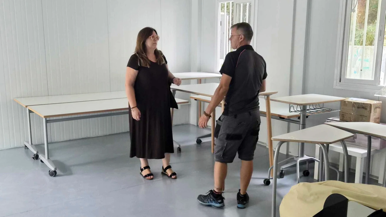 El CEIP Sant Miquel de Tavernes ultima el traslado a las aulas prefabricadas