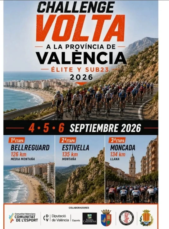 Bellreguard será escenario de la primera etapa de la Challenge Vuelta en la Provincia de València 2026