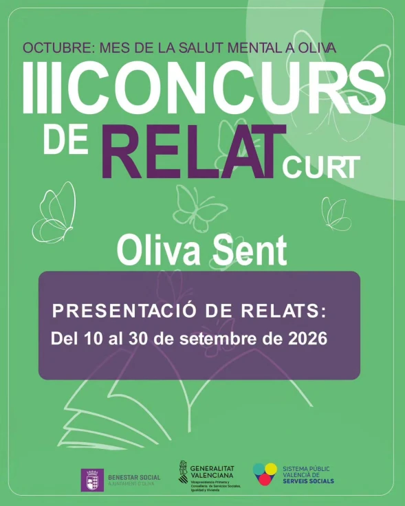 Oliva anuncia el tercer concurso de relato corto