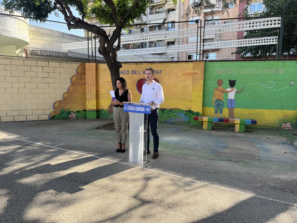 El PP propone más plazas educativas, un nuevo colegio y recuperar las escoletas cerradas en Gandia