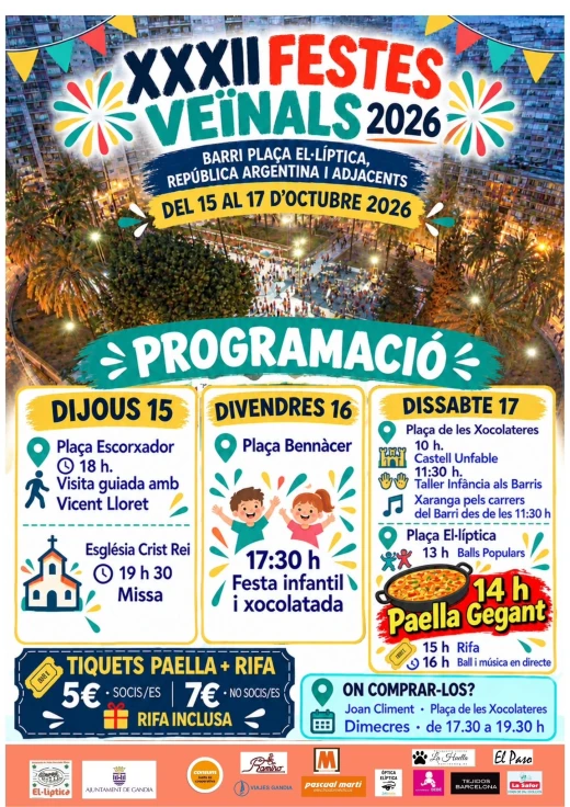 Tres días de fiestas vecinales en la Plaça El·líptica y la República Argentina