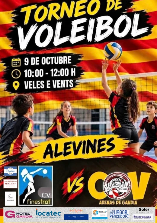 El Club de Voley Arenas de Gandia celebra mañana su primer Torneo 9 d’Octubre