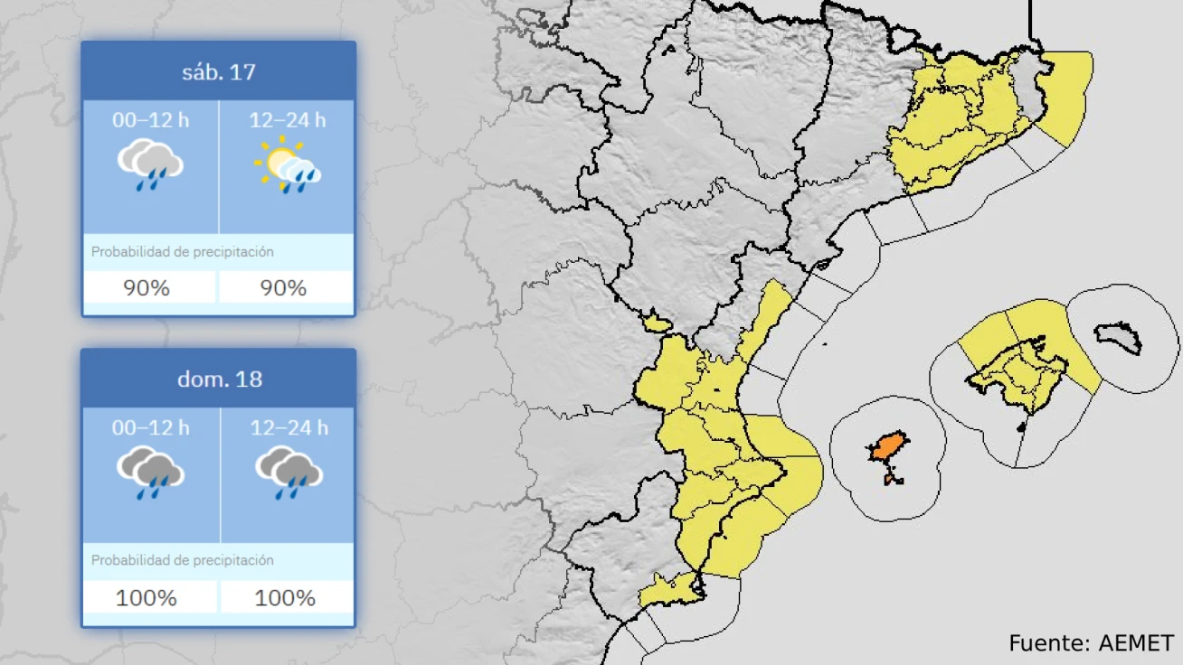El Tiempo: Una nueva dana podría dejar importantes acumulaciones en el litoral este fin de semana