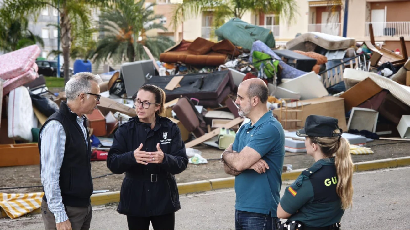 El nuevo delegado del Gobierno visita Bellreguard, Daimús y Miramar para evaluar los daños causados por la dana Adam