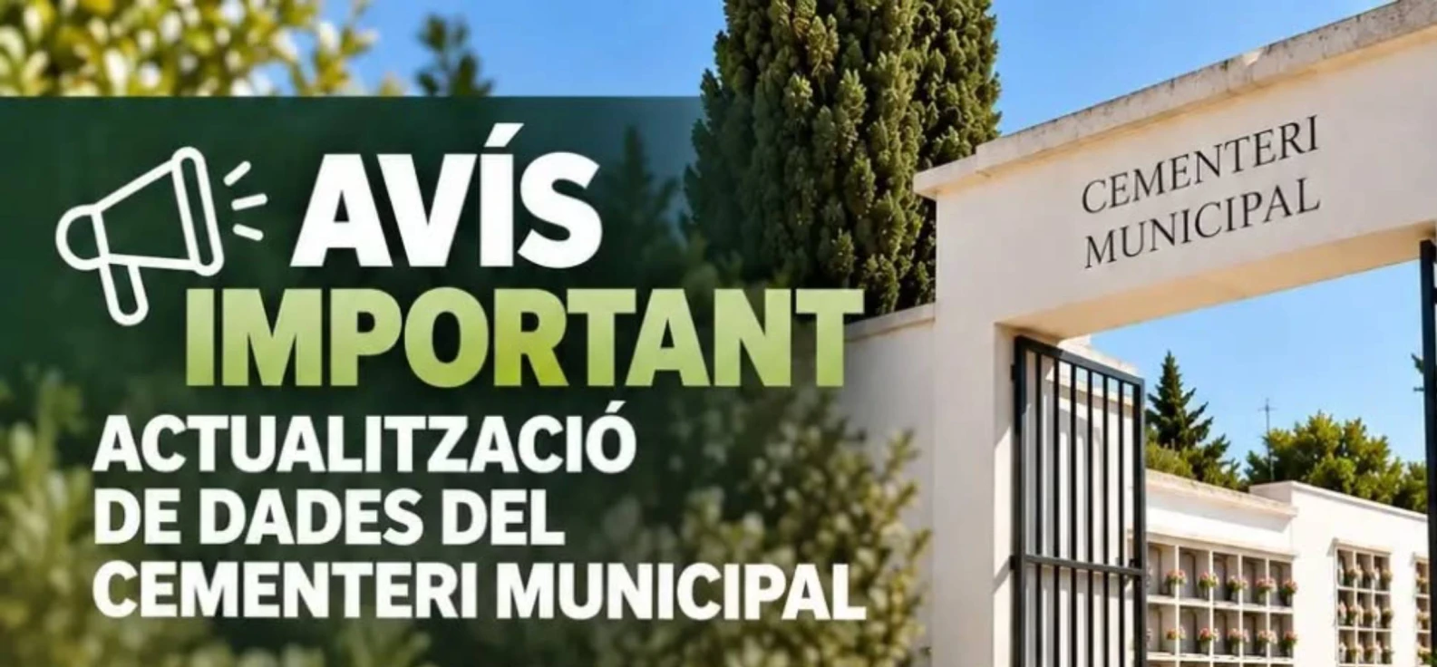 Rafelcofer solicita a los titulares de nichos actualizar la información de los sepulcros del Cementerio Municipal