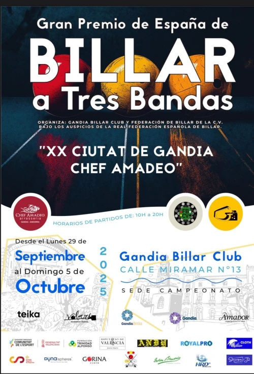 El XX Trofeo Ciudad de Gandia-Chef Amadeo reúne a 126 jugadores de toda España