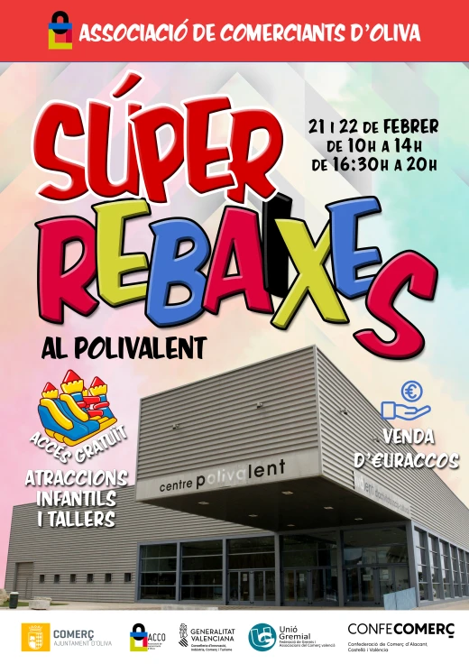 Oliva celebrará la Feria de las Super Rebajas con descuentos del 50% y actividades para toda la familia