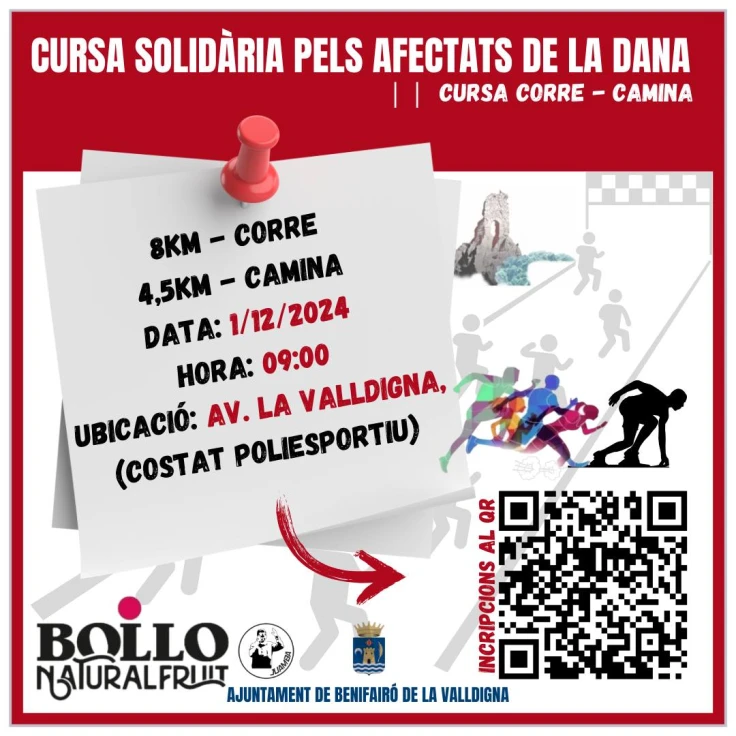 Corre y camina por una causa solidaria en Benifairó de la Valldigna
