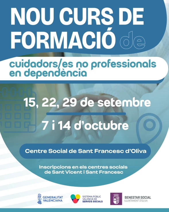 Oliva organiza un nuevo curso para cuidadores no profesionales de personas en situación de dependencia