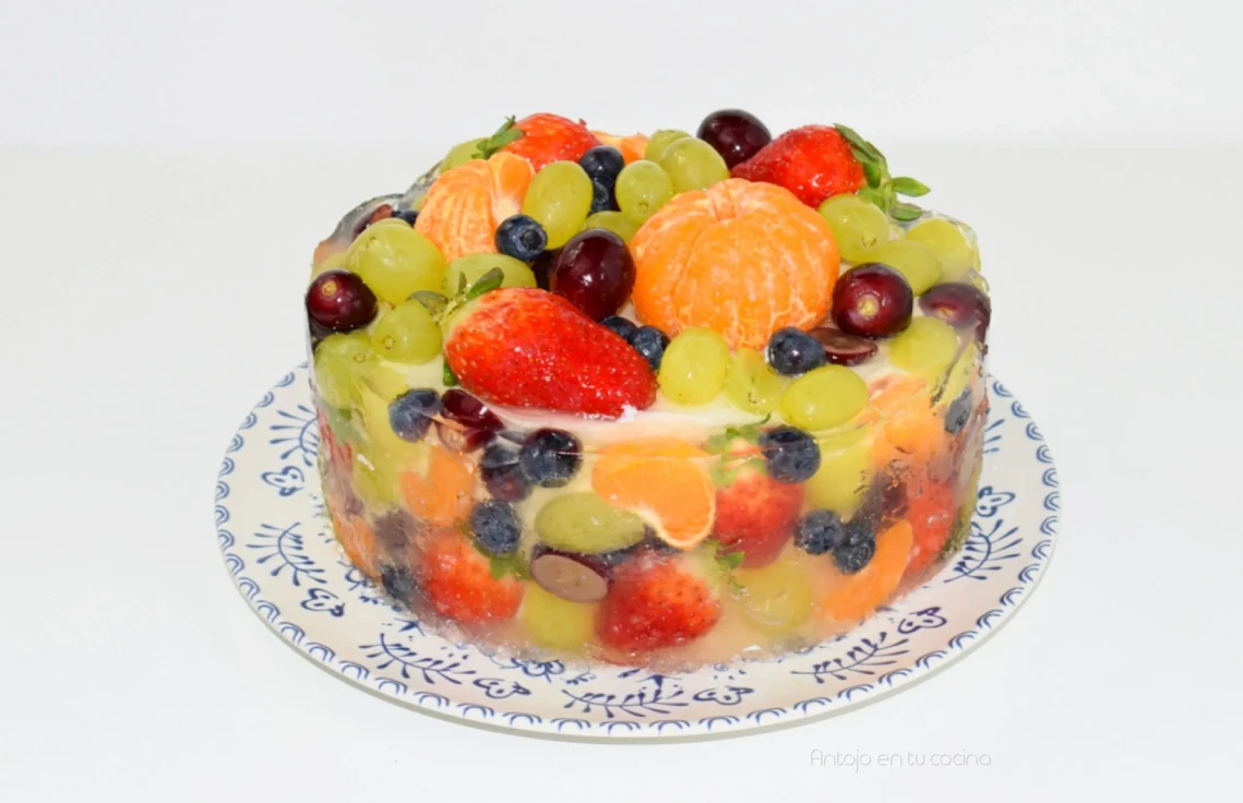 Frutas con gelatina