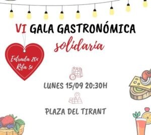 Últimas entradas para la Gala Gastronómica de Cáritas Gandia