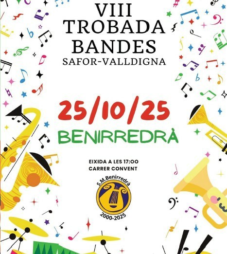 Benirredrà acoge la Trobada Comarcal de Bandas de Música