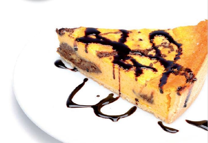 Tarta de calabaza y chocolate