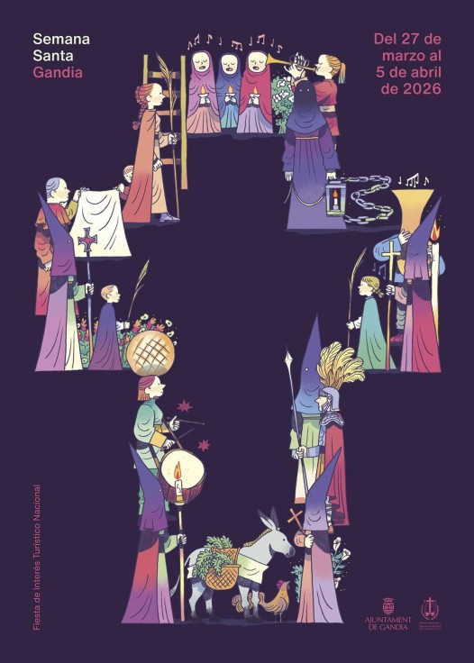 Programación de la Semana Santa de Gandia para hoy lunes Santo