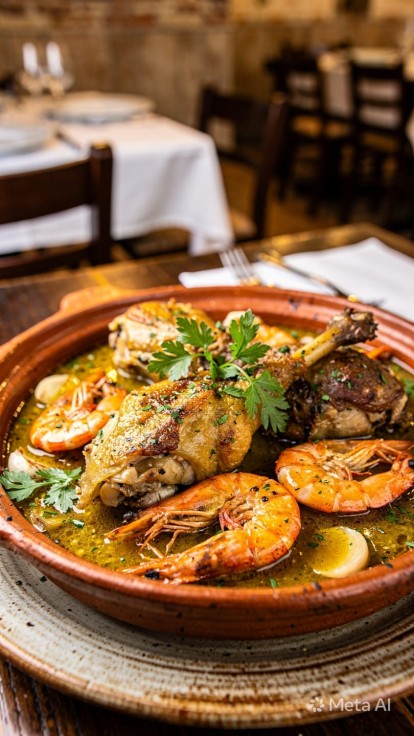 Conejo con gambas al estilo de Beniopa