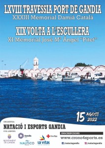 La Travessia al Port de Gandia y la Volta a l'Escullera se realizarán el próximo lunes 15 de agosto