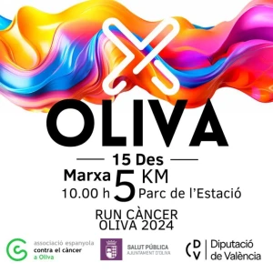 La localidad de Oliva albergará la marcha Run Cáncer el próximo domingo 15 de diciembre