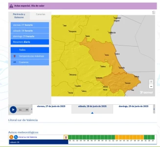 Arranca un fin de semana en la Safor en alerta por ola de calor de hasta 39 grados sábado y domingo