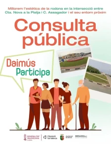 Daimús somete a consulta pública la mejora de la estética de la rotonda entre la carretera nueva a la playa y la calle Assagador