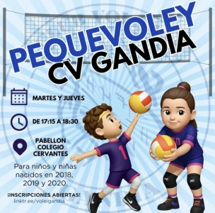 El Club de Voleibol Gandia lanza una nueva escuela para niños de entre 5 y 7 años