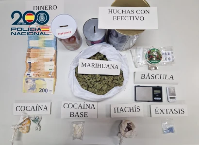La Policía Nacional desmantela dos narcopisos en Gandia y detiene a seis personas ingresando dos en prisión por orden judicial