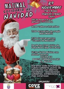 Llega a Gandia la I Matinal Solidaria de Navidad