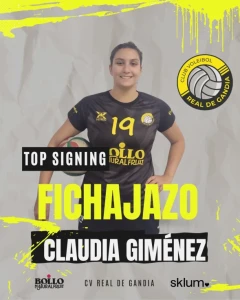 El Club de Voley Real de Gandia refuerza su primer equipo con la incorporación de Claudia Giménez