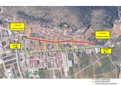 Corte de la carretera de Palma de Gandia desde mañana lunes y durante varios días