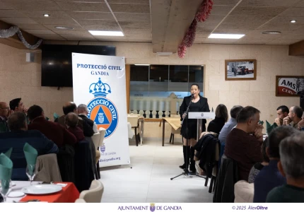 Cena homenaje a los 25 años de Protección Civil Gandia