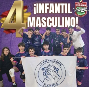Cuarta posición para el infantil masculino del Club de Voley Gandia en la Copa de España