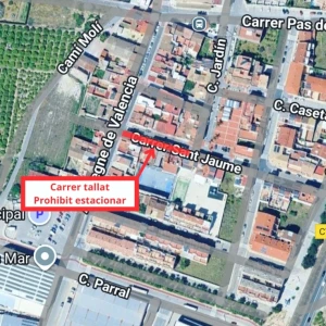 El jueves comienzan las obras de rehabilitación de la calle Sant Jaume de Beniflà