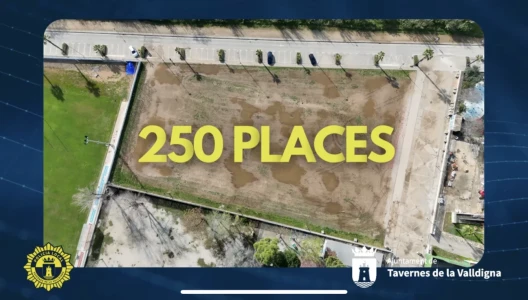 Tavernes habilita cerca de 250 plazas de aparcamiento para facilitar la movilidad en Fallas