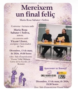 Beniarjó acoge hoy un encuentro literario protagonizado por la escritora Maria Rosa Sabater