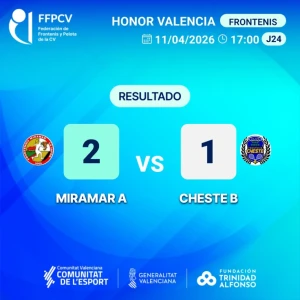 Miramar celebra el título liguero del Club de Frontenis tras una temporada sobresaliente