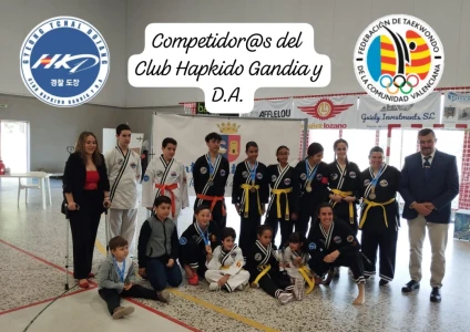 El Hapkido de Gandia brilla en Alginet con un gran medallero y sube al podio autonómico