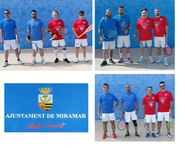 Miramar celebra el ascenso del Club de Frontenis Miramar B a Primera División