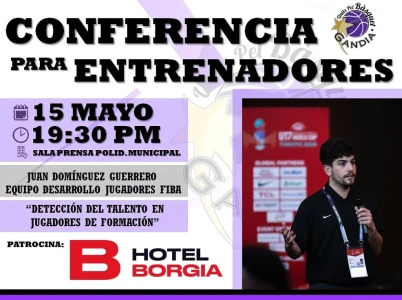 Units Pel Bàsquet Gandia impulsa una conferencia especializada sobre detección de talento en jugadores de formación