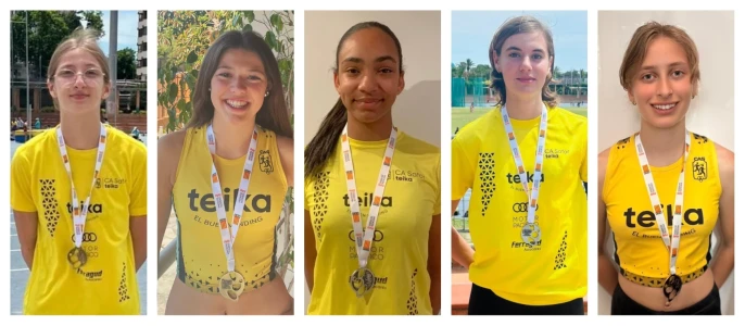 El CA Safor Teika conquista cinco medallas en el Provincial Sub16 disputado en València