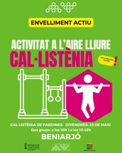 Beniarjó impulsa la actividad física para mayores con una jornada gratuita de calistenia