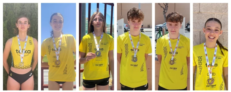 El CA Safor Teika brilla en Elx con seis medallas en el Autonómico Sub16