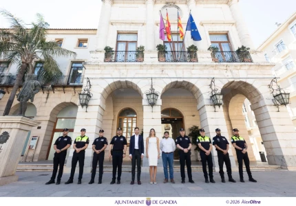 Gandia incorpora seis nuevos agentes a la Policía Local para reforzar el dispositivo de verano