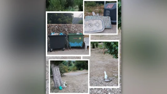 Aparecen residuos en el área protegida del río Serpis en Villalonga