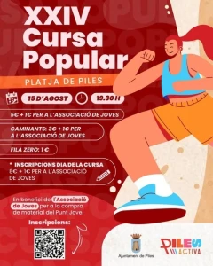 Piles abre las inscripciones para la XXIV Cursa Popular Platja de Piles