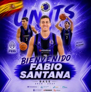 Proinbeni Units Pel Bàsquet Gandia incorpora a Fabio Santana para reforzar su proyecto en Segunda FEB