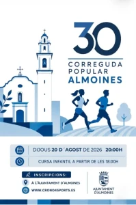 Abiertas las inscripciones para la XXX Correguda Popular de Almoines
